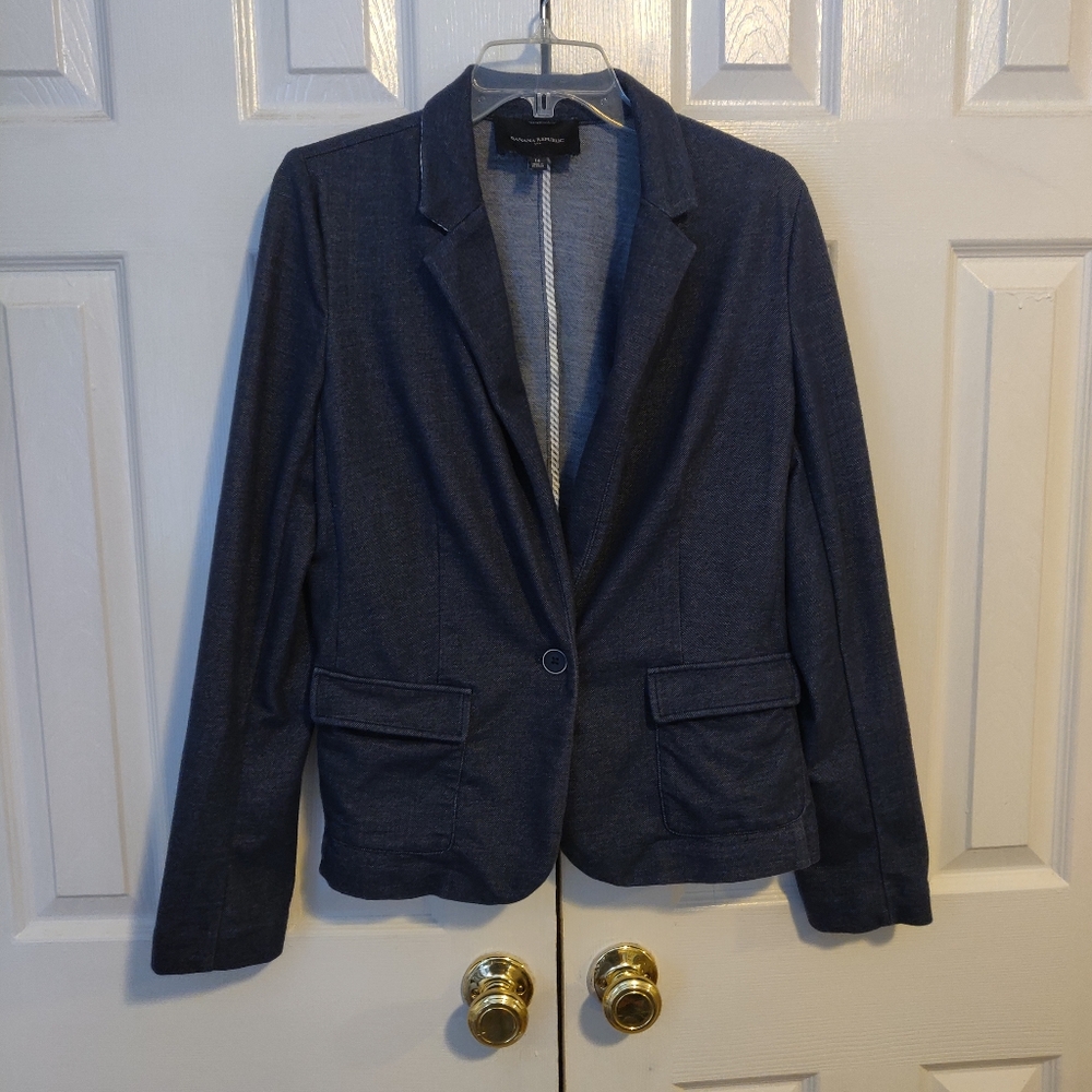Banana Republic blue/grey stretch blazer